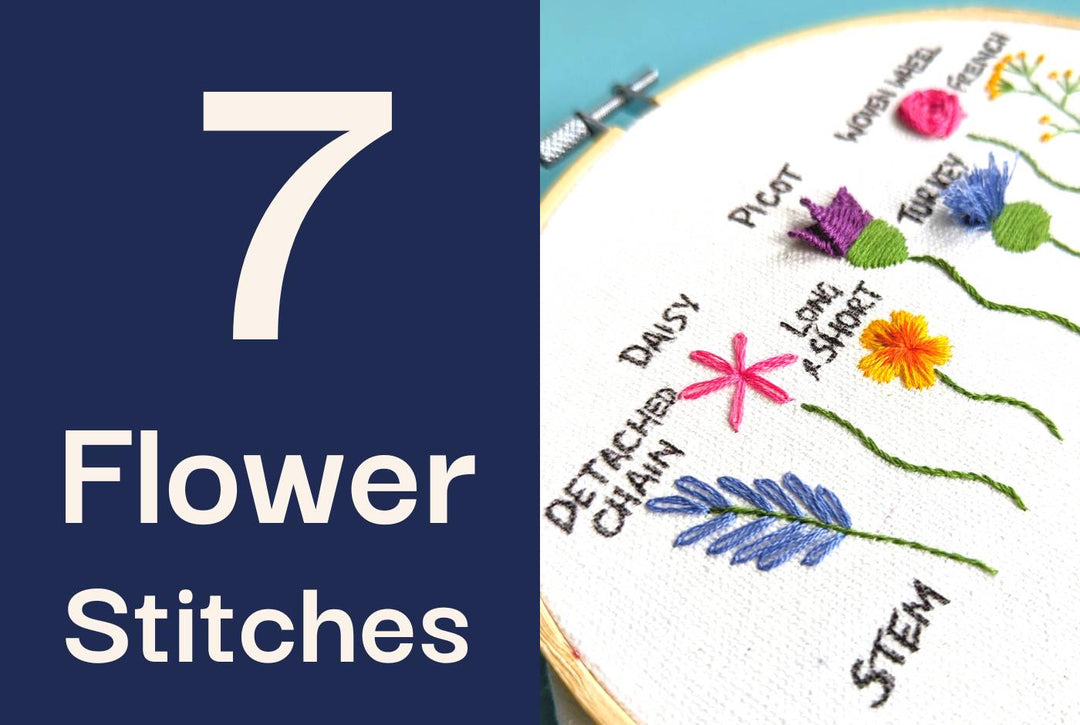 7 Flower Embroidery Stitches for Beginners