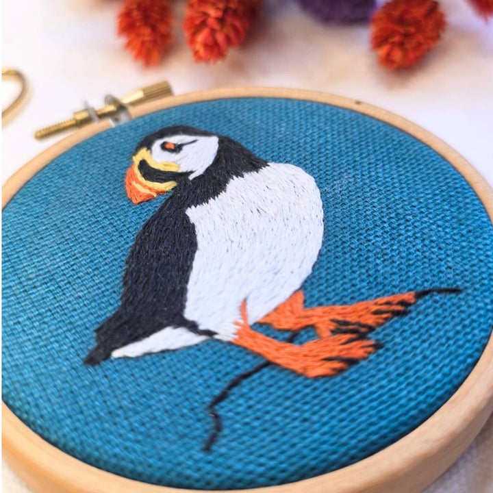 Mini Puffin Pattern Banknote Puffin Embroidery Kit | Paraffle Embroidery