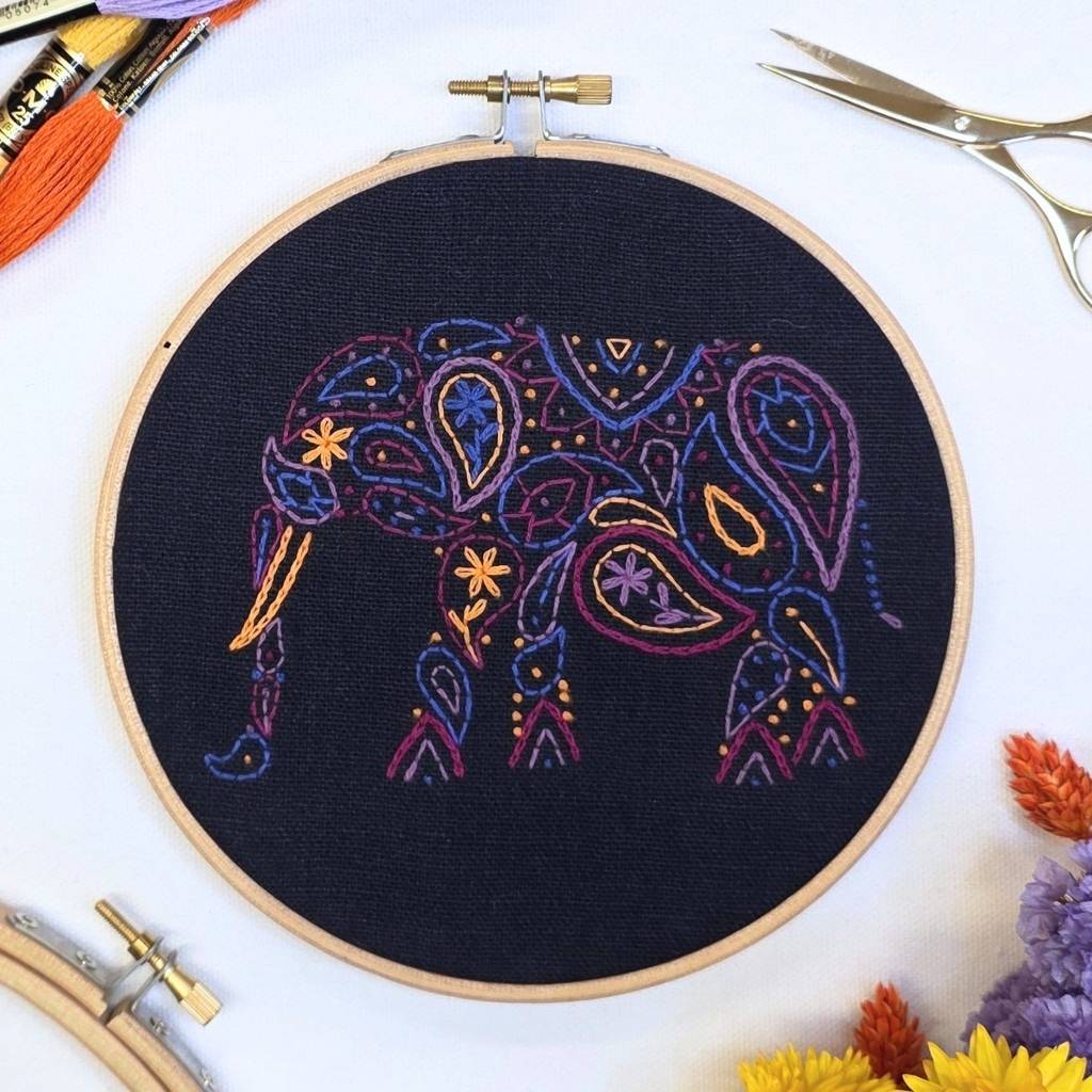 6 Inch Paisley Elephant Hoop Kit