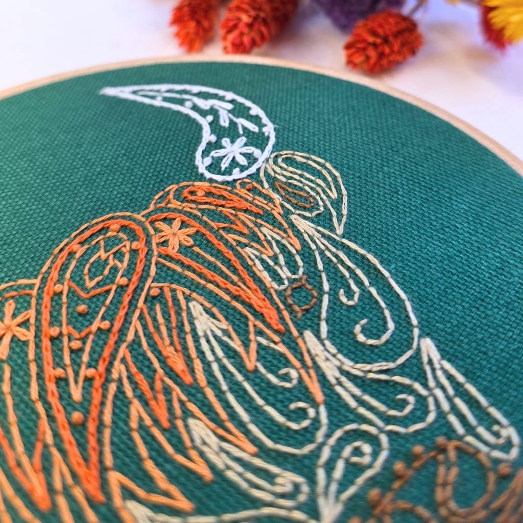 6 Inch Paisley Highland Coo Hoop Kit