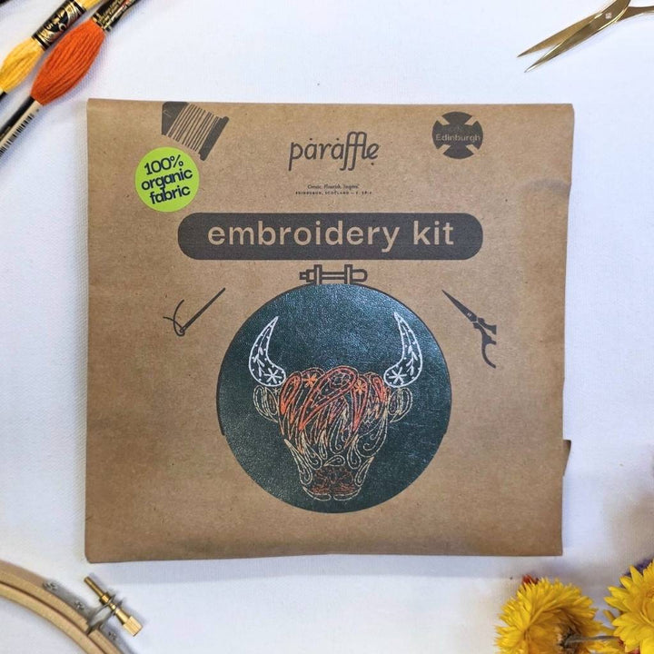 6 Inch Paisley Highland Coo Hoop Kit