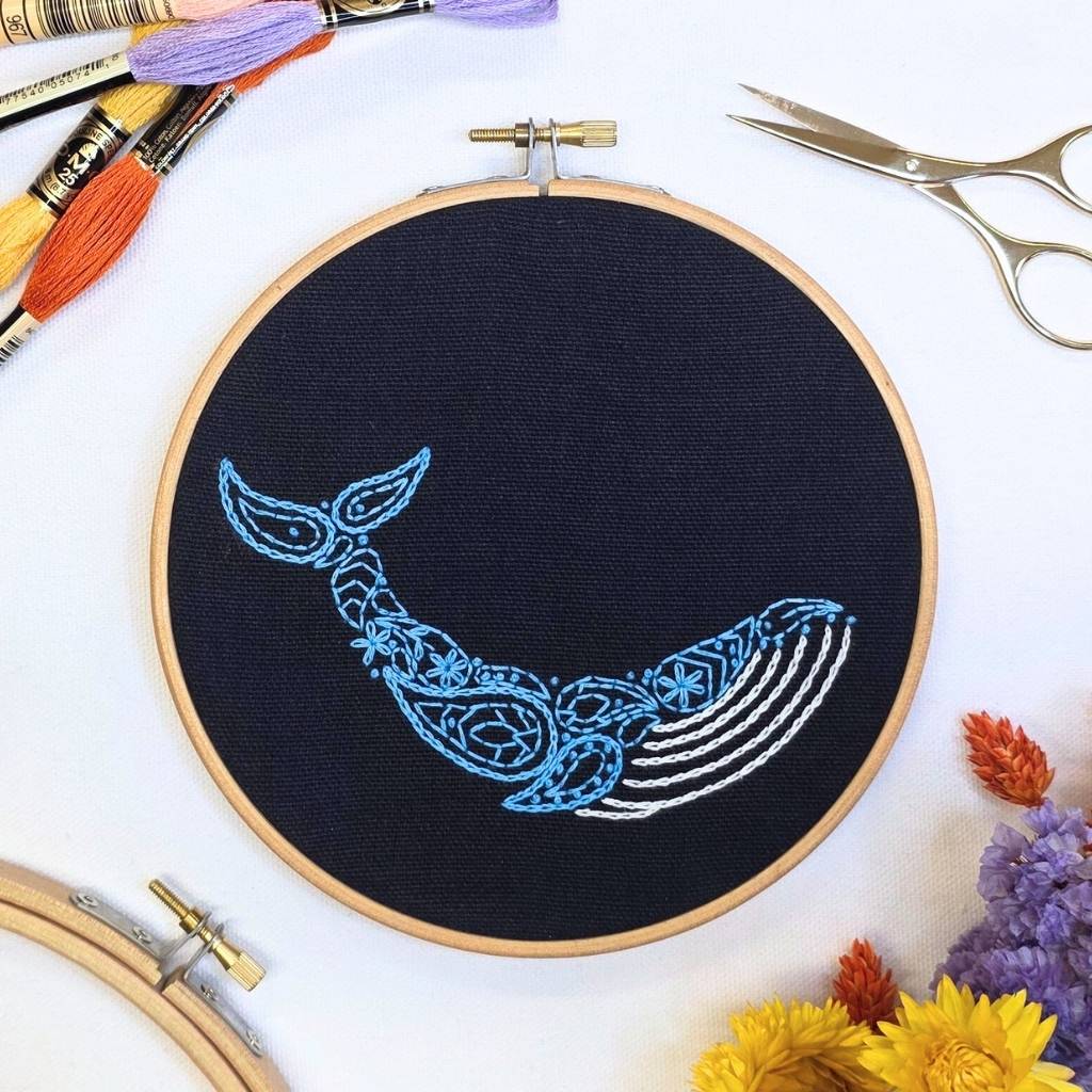 6 Inch Paisley Whale Hoop Kit