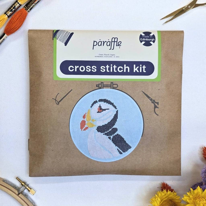 Paisley Puffin Cross Stitch Kit