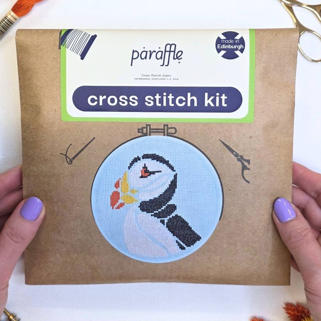 Paisley Puffin Cross Stitch Kit