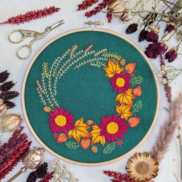 Autumn Wreath Embroidery Kit