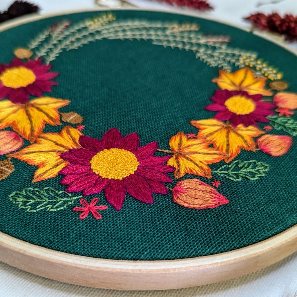 Autumn Wreath Embroidery Kit