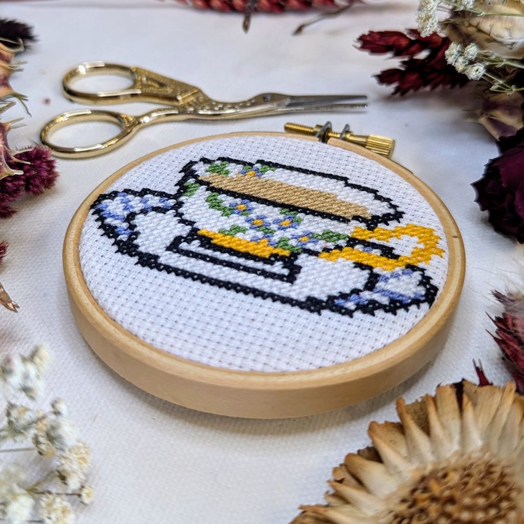 Teacup Cross Stitch Kit