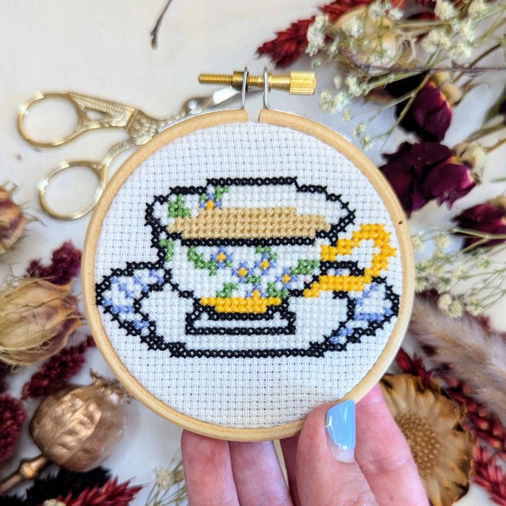 Teacup Cross Stitch Kit