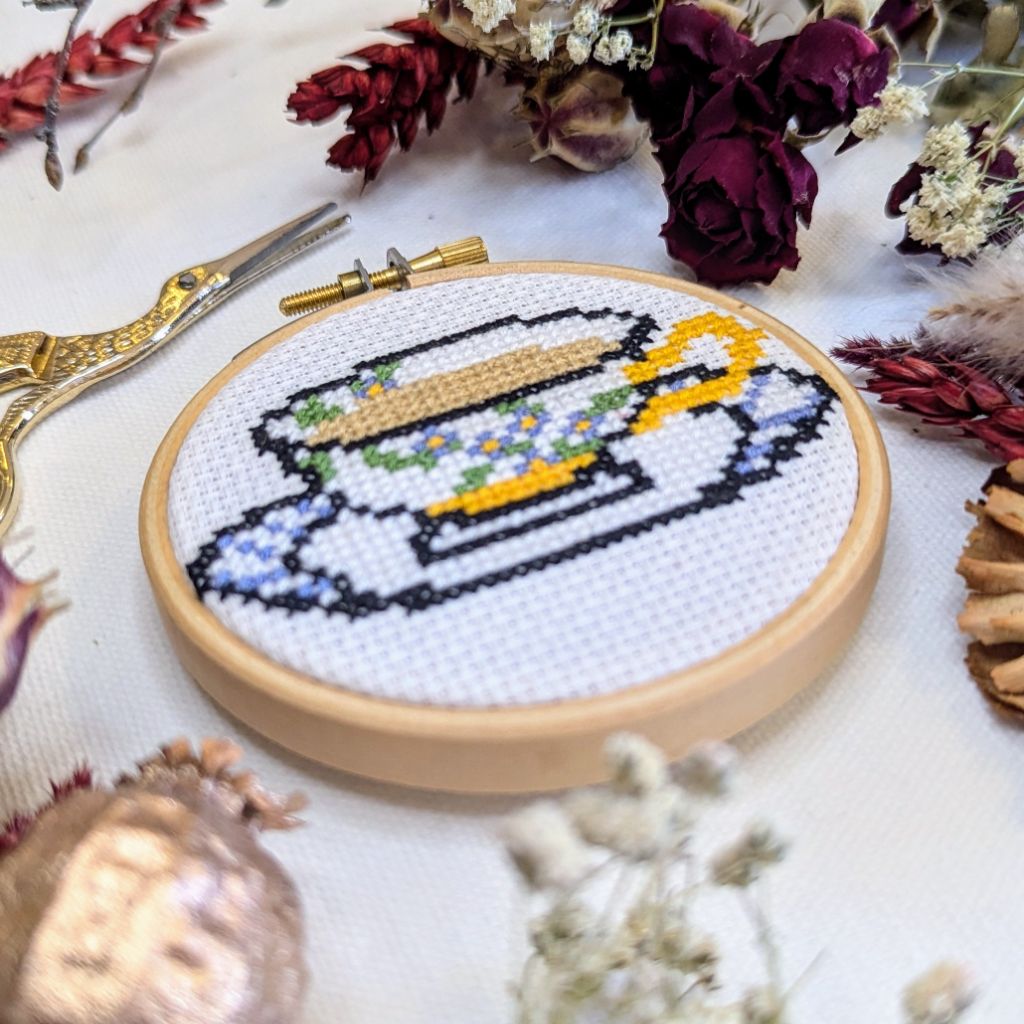 Teacup Cross Stitch Kit