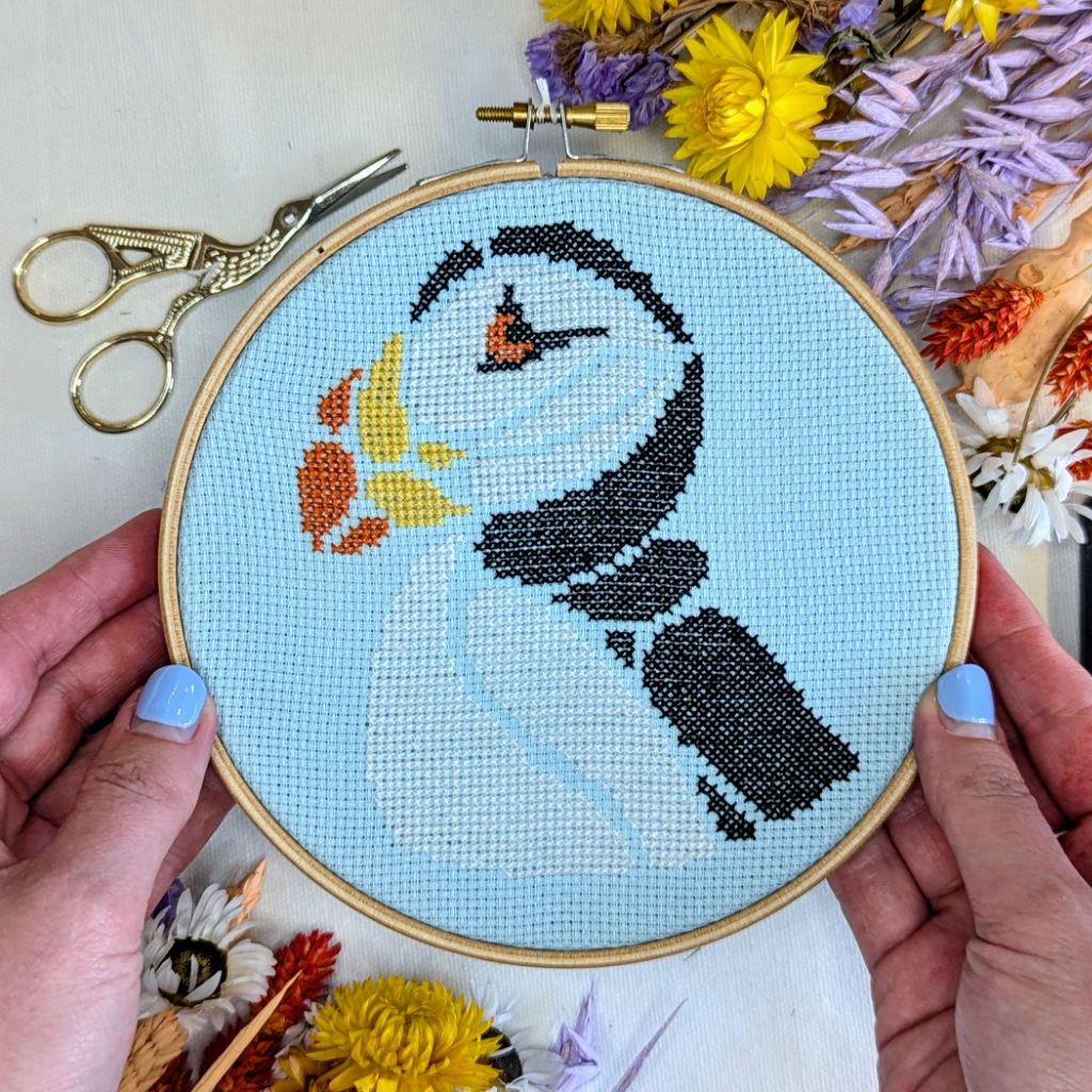 Paisley Puffin Cross Stitch Kit