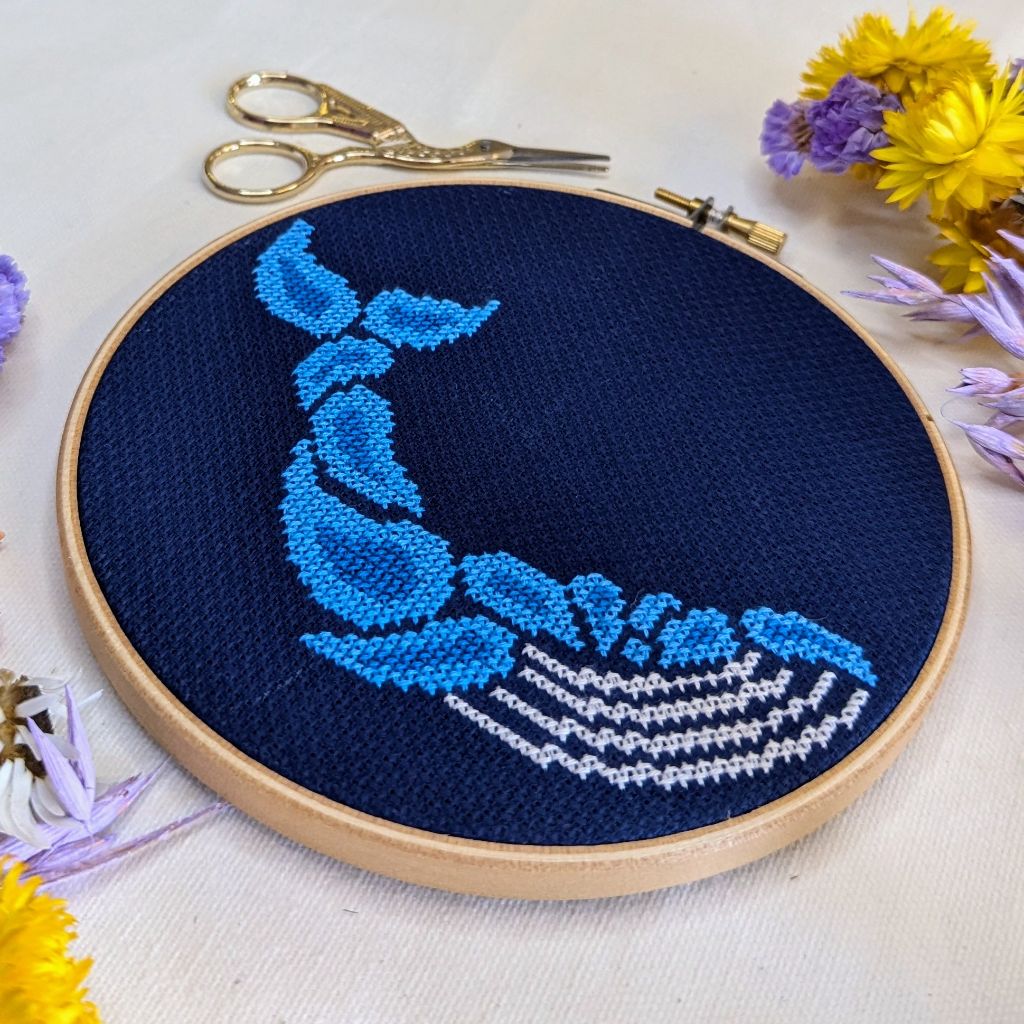 Paisley Whale Cross Stitch Kit