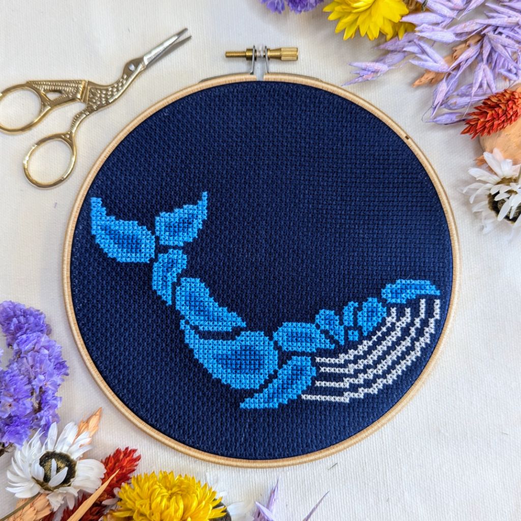 Paisley Whale Cross Stitch Kit