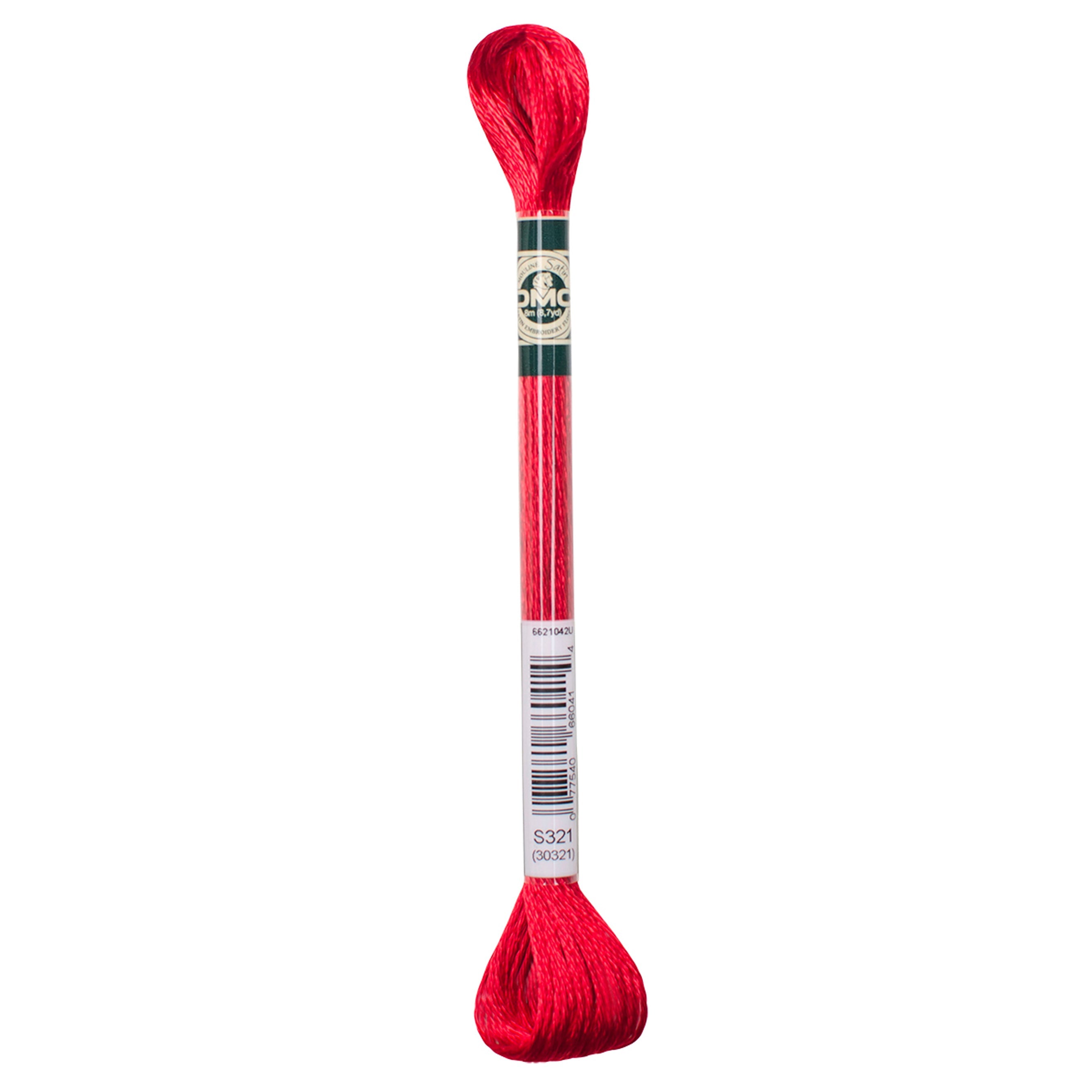 One skein of DMC Mouliné Satin Stranded Rayon thread Colour code S321