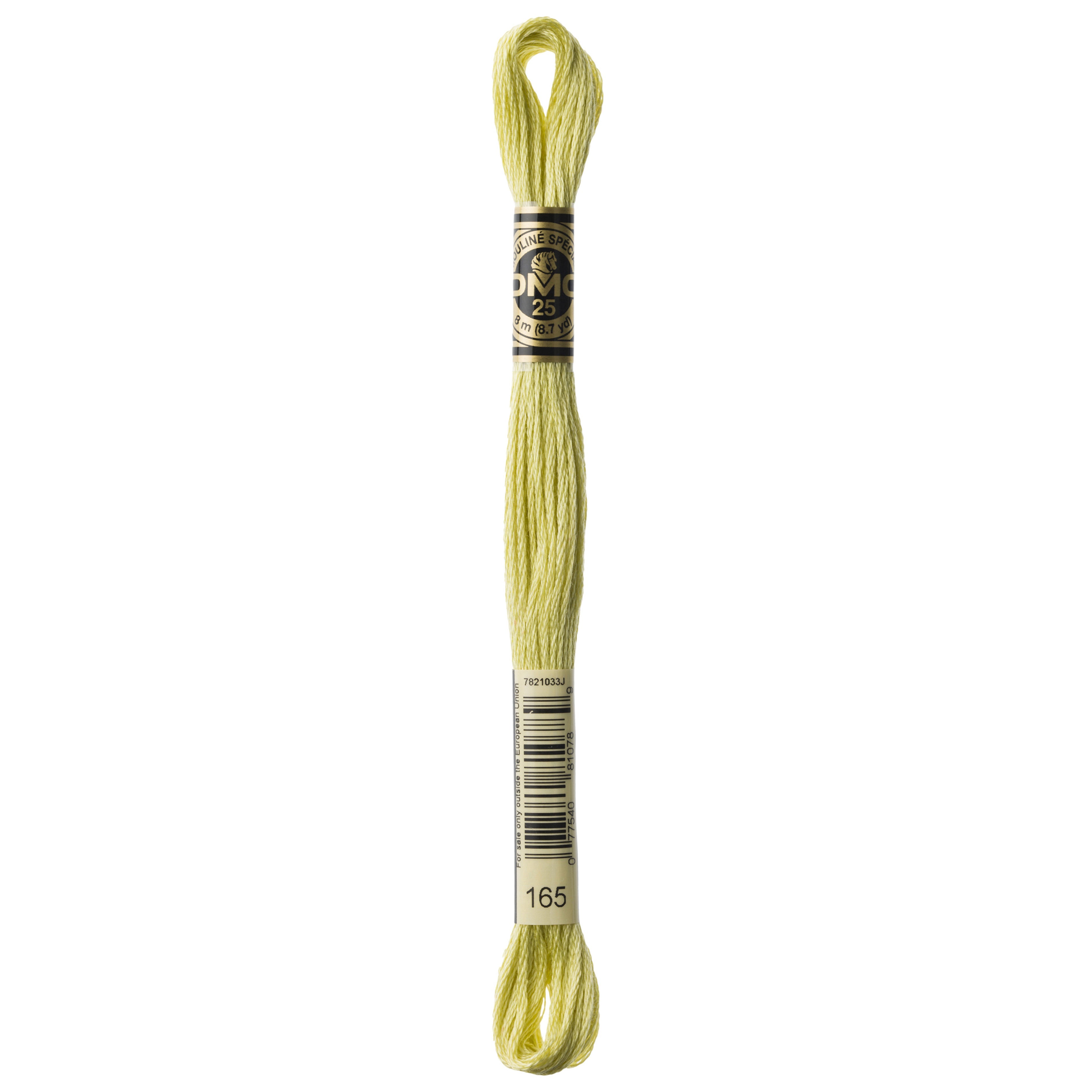 One skein of DMC Mouliné Stranded Cotton thread Colour code 165