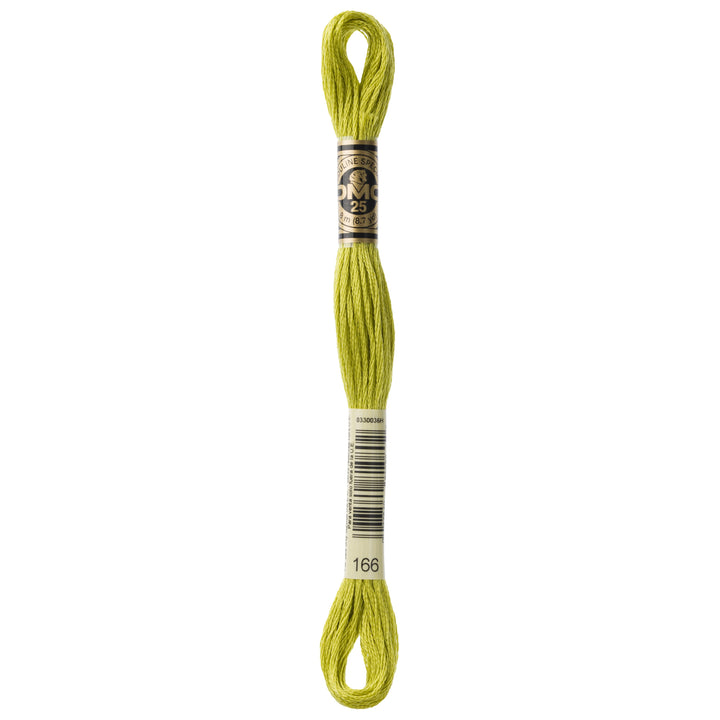 One skein of DMC Mouliné Stranded Cotton thread Colour code 166
