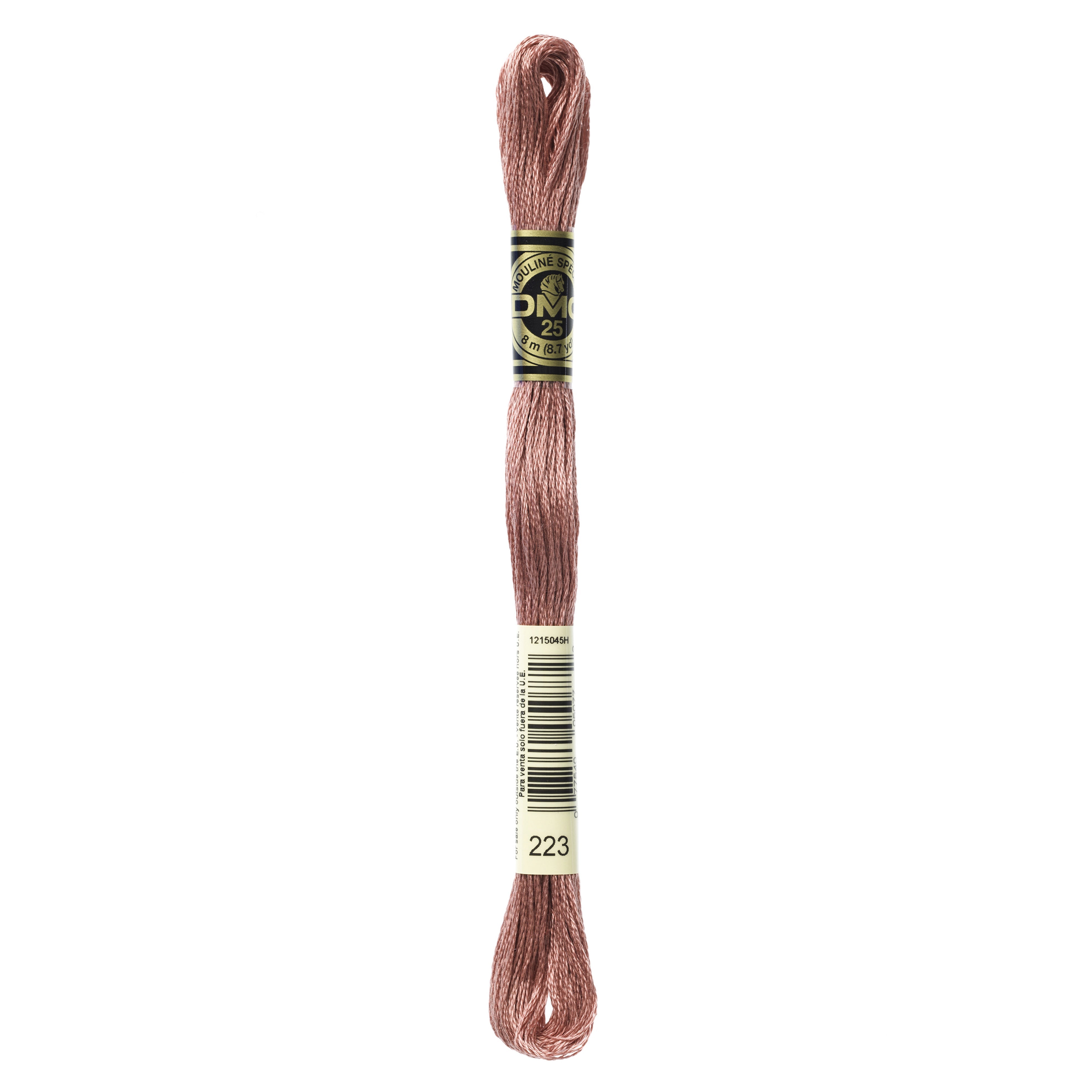 One skein of DMC Mouliné Stranded Cotton thread Colour code 223