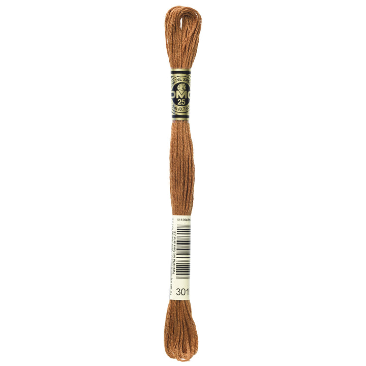 One skein of DMC Mouliné Stranded Cotton thread Colour code 301