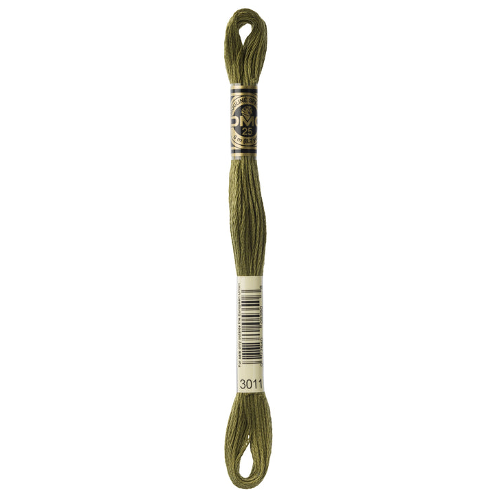 One skein of DMC Mouliné Stranded Cotton thread Colour code 3011