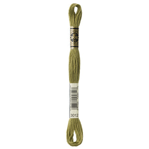 One skein of DMC Mouliné Stranded Cotton thread Colour code 3012