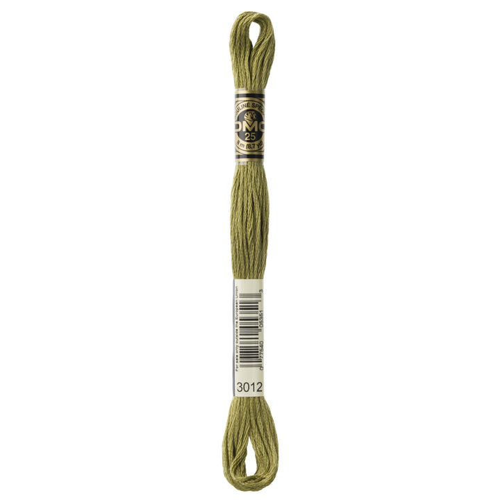 One skein of DMC Mouliné Stranded Cotton thread Colour code 3012
