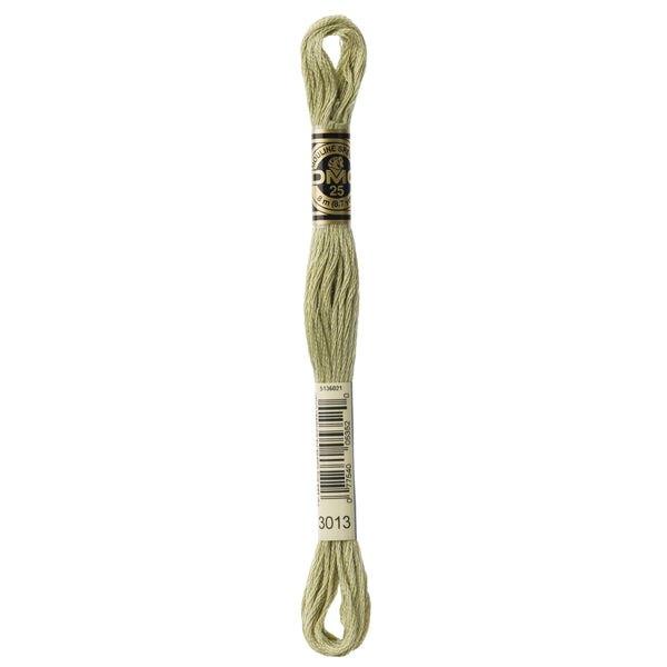One skein of DMC Mouliné Stranded Cotton thread Colour code 3013