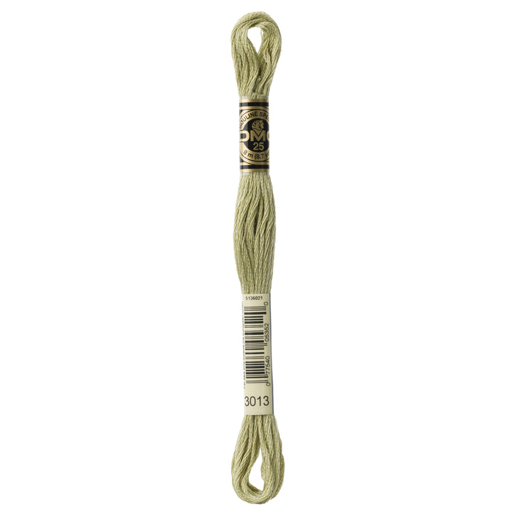 One skein of DMC Mouliné Stranded Cotton thread Colour code 3013