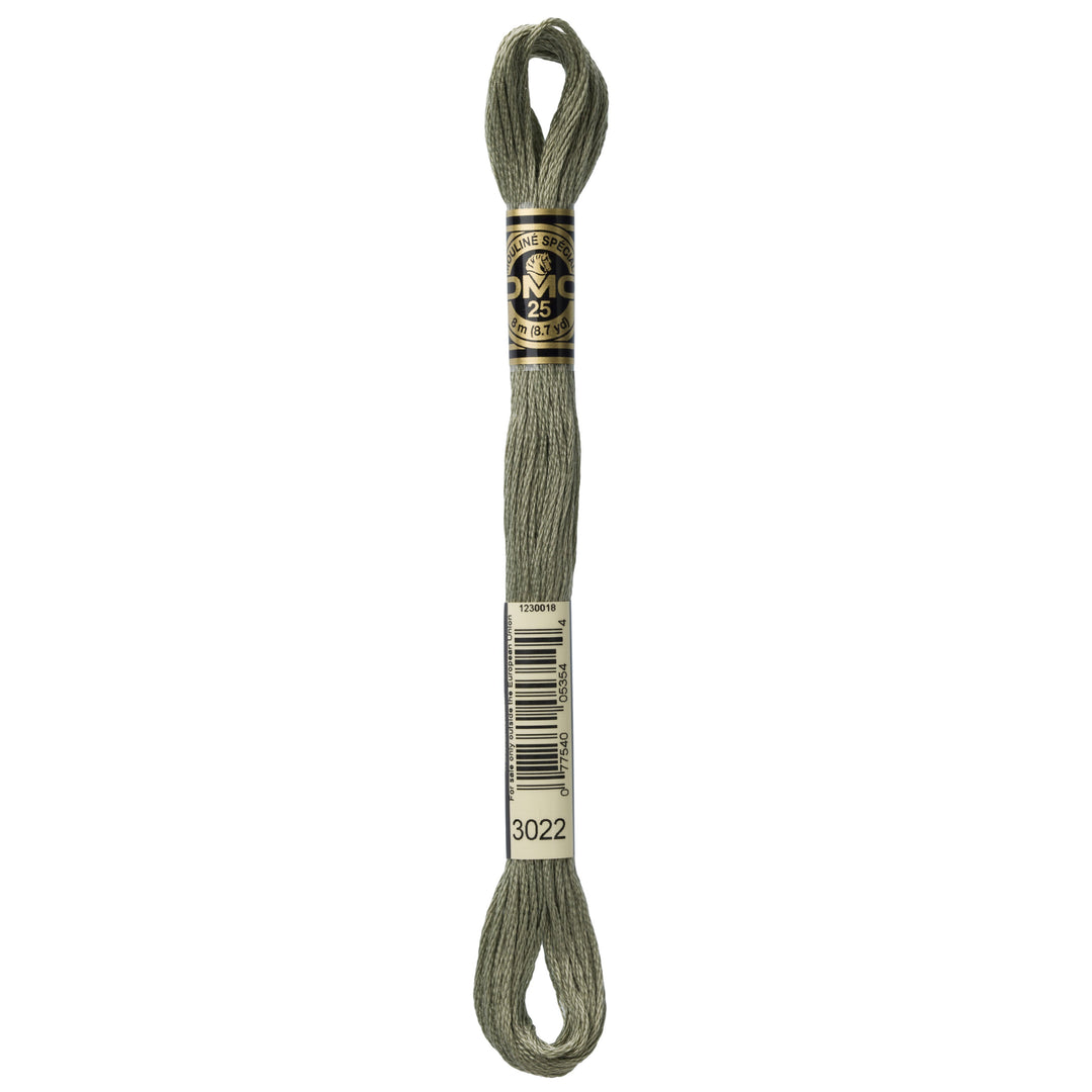 One skein of DMC Mouliné Stranded Cotton thread Colour code 3022