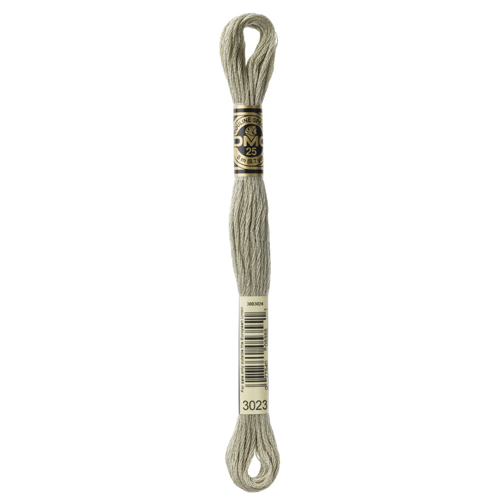 One skein of DMC Mouliné Stranded Cotton thread Colour code 3023
