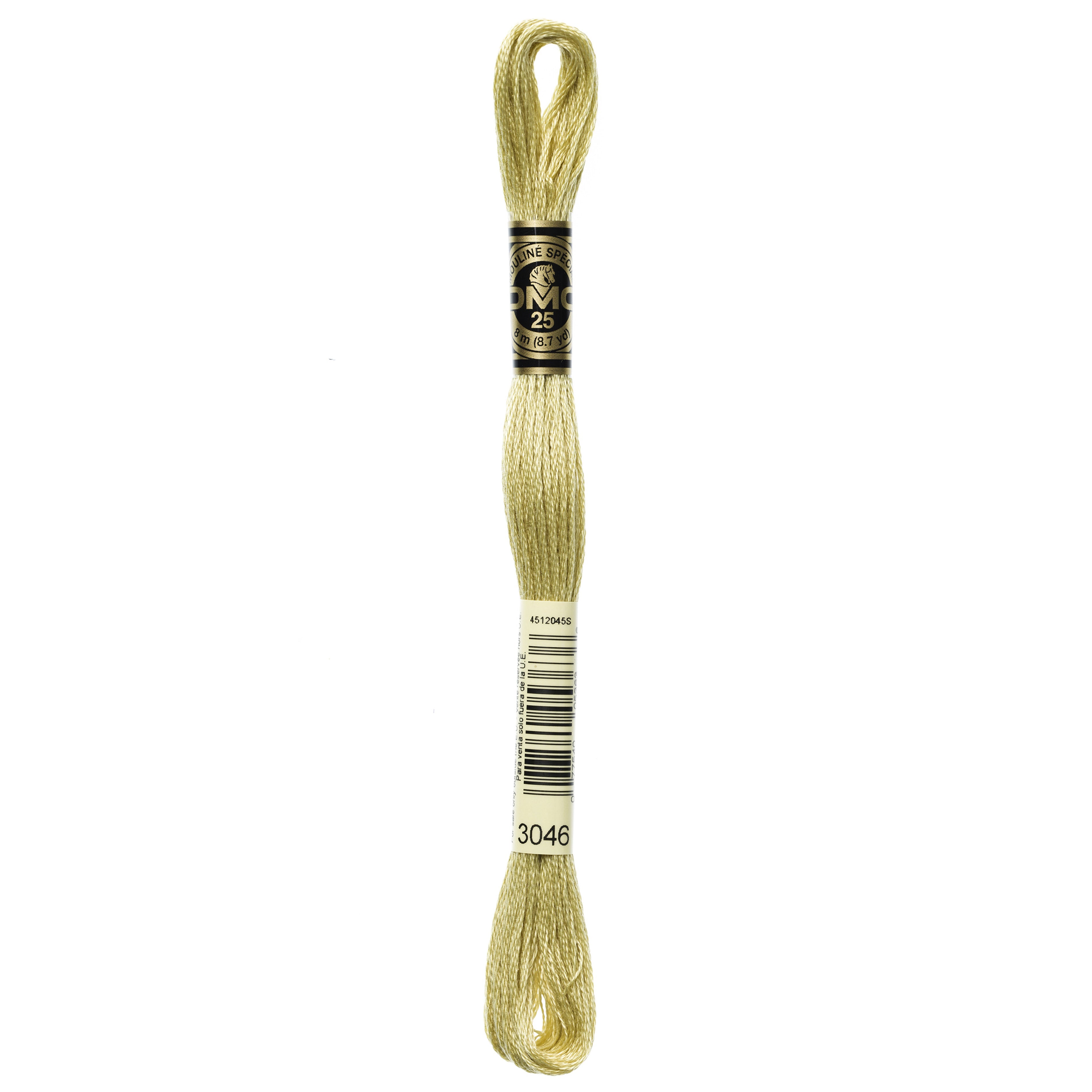 One skein of DMC Mouliné Stranded Cotton thread Colour code 3046