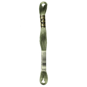 One skein of DMC Mouliné Stranded Cotton thread Colour code 3052