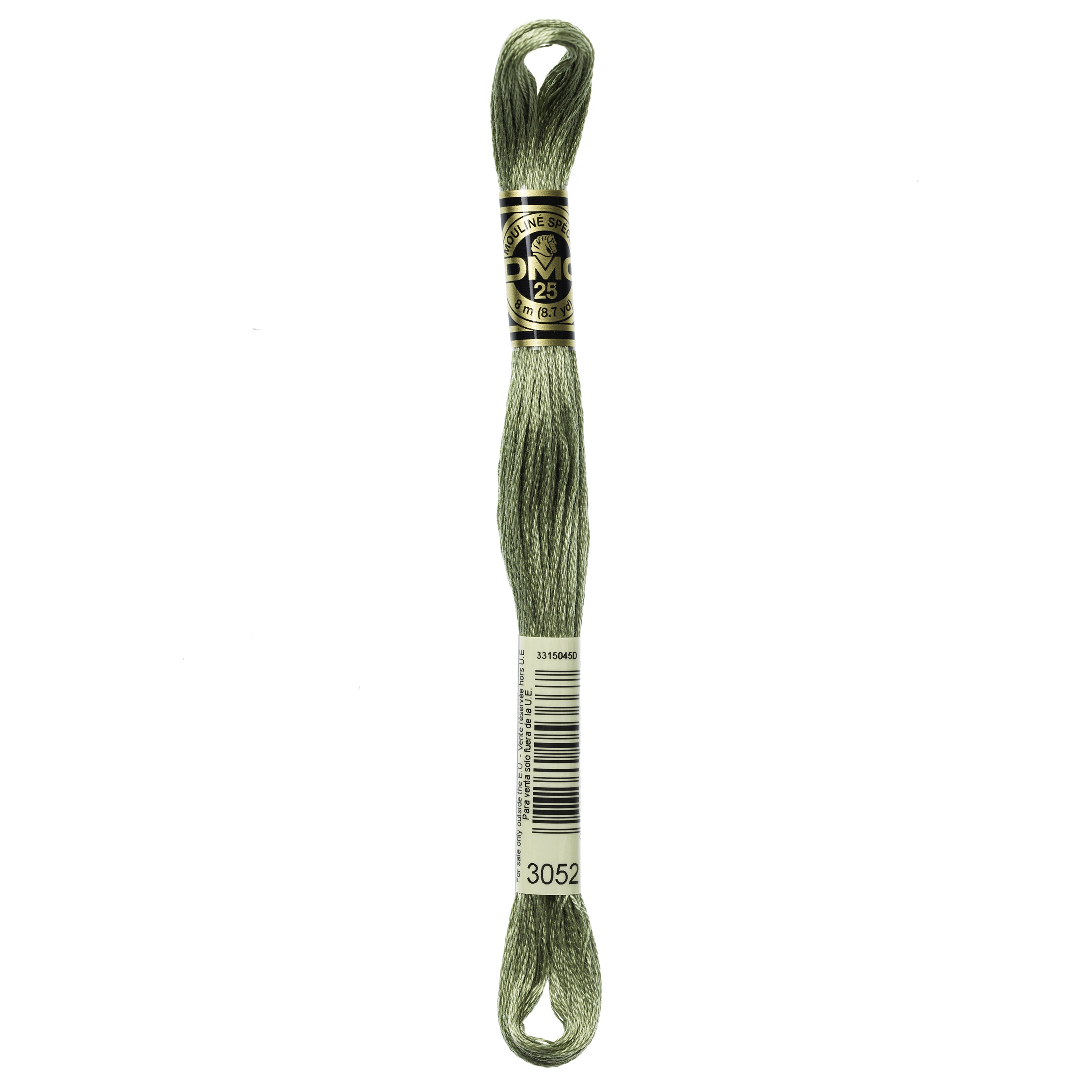 One skein of DMC Mouliné Stranded Cotton thread Colour code 3052