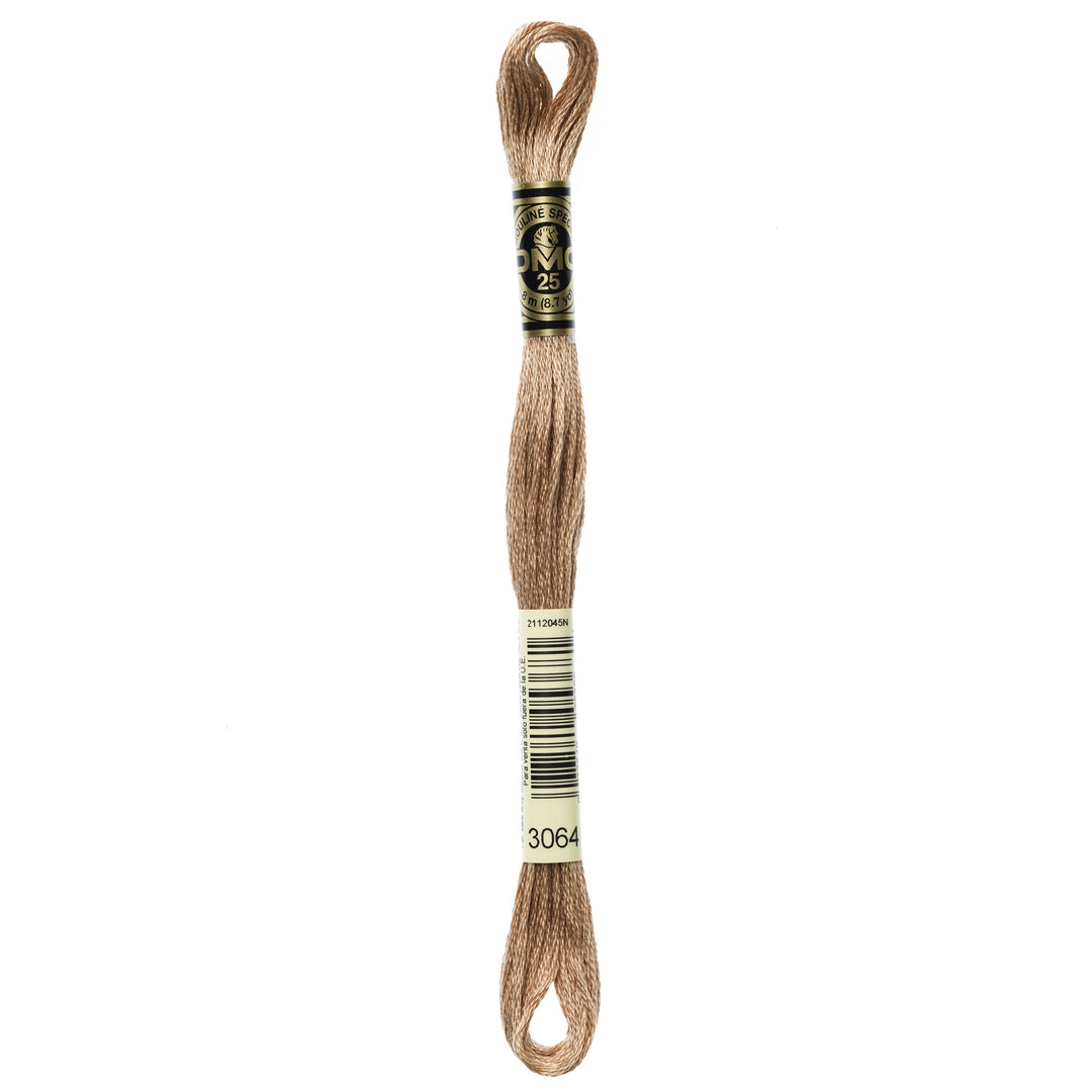 One skein of DMC Mouliné Stranded Cotton thread Colour code 3064