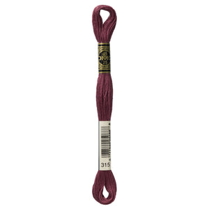 One skein of DMC Mouliné Stranded Cotton thread Colour code 315