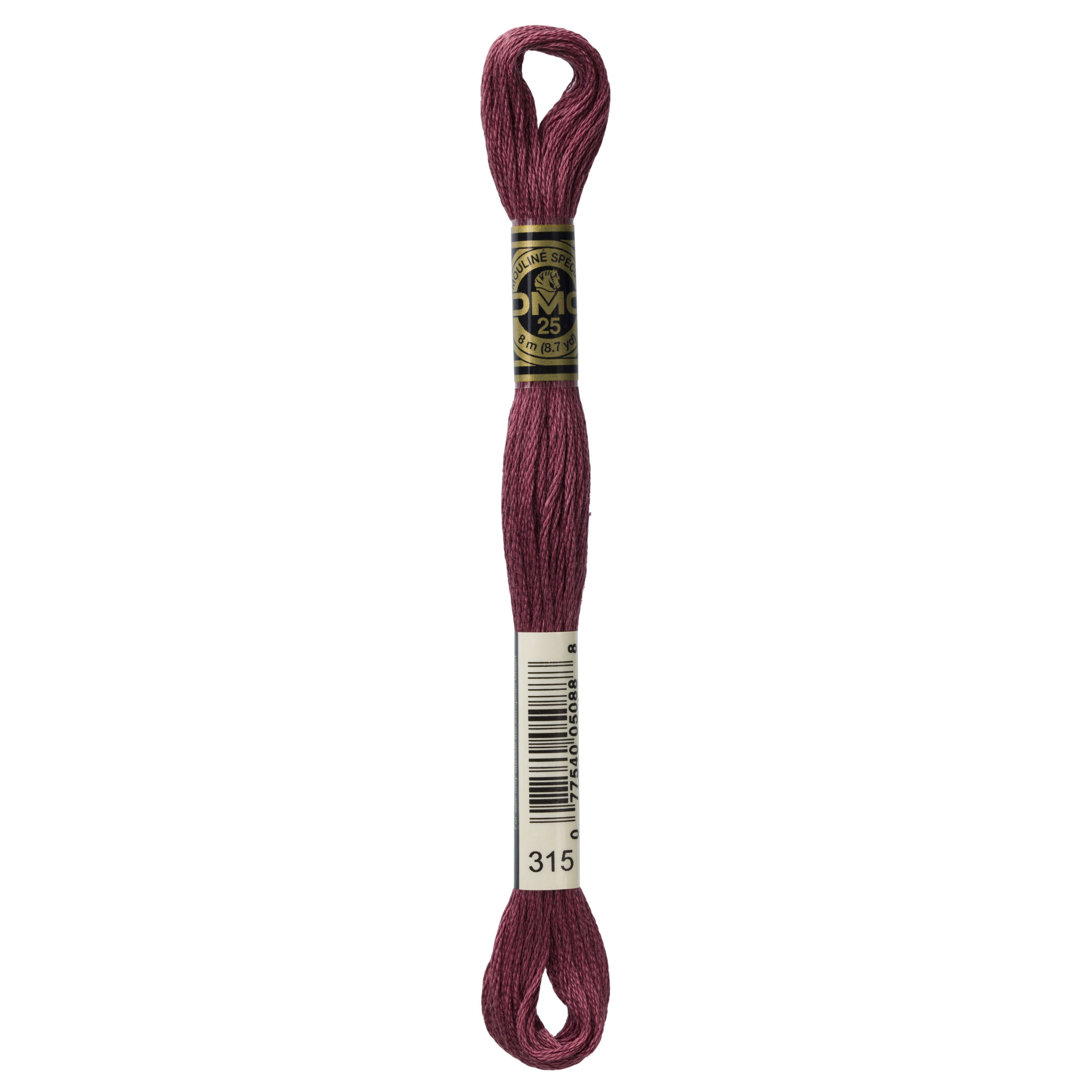 One skein of DMC Mouliné Stranded Cotton thread Colour code 315