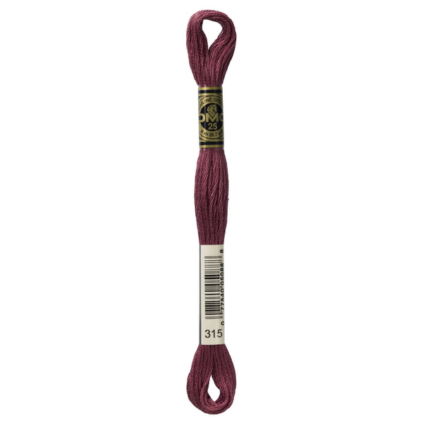 One skein of DMC Mouliné Stranded Cotton thread Colour code 315