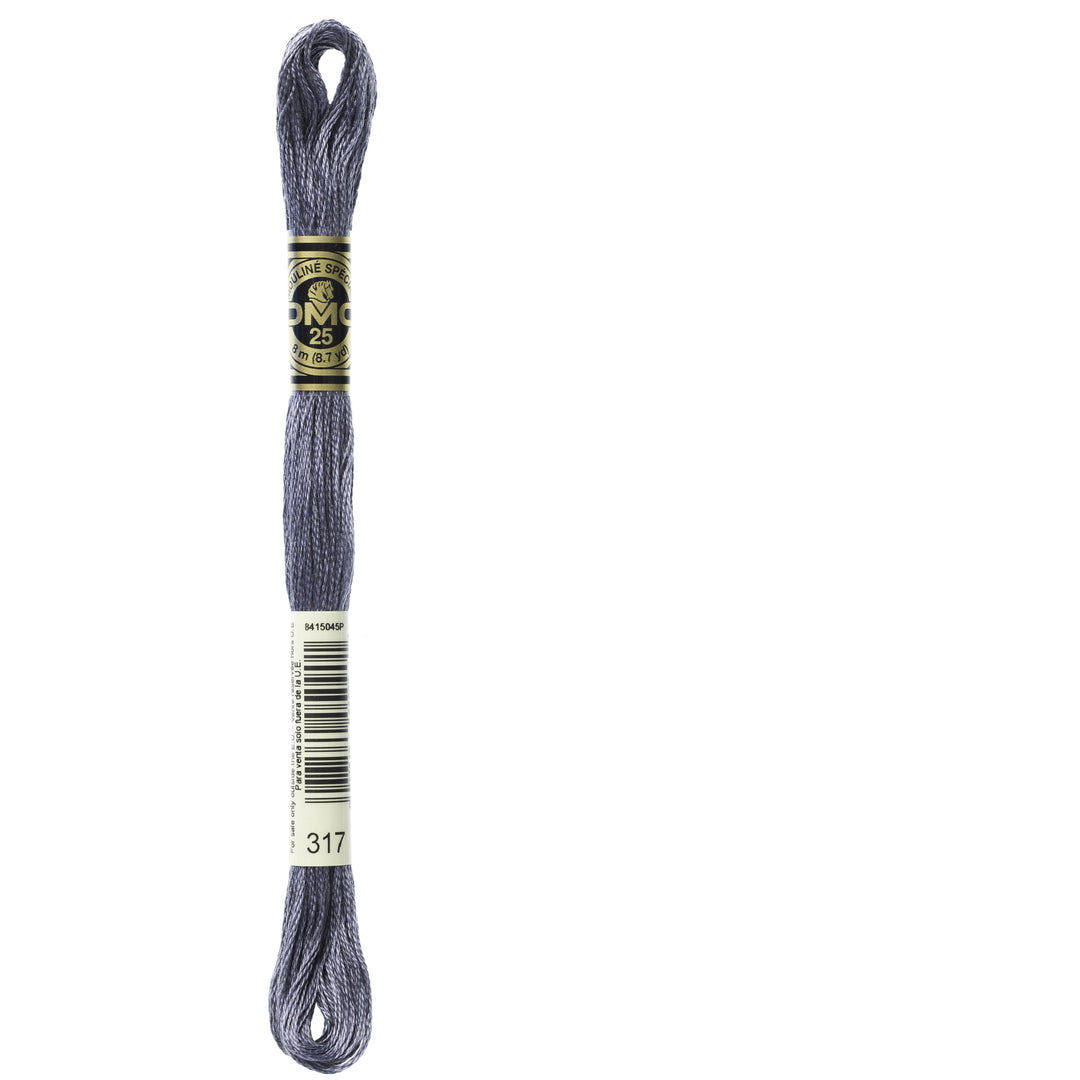 One skein of DMC Mouliné Stranded Cotton thread Colour code 317