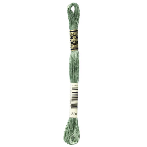 One skein of DMC Mouliné Stranded Cotton thread Colour code 320