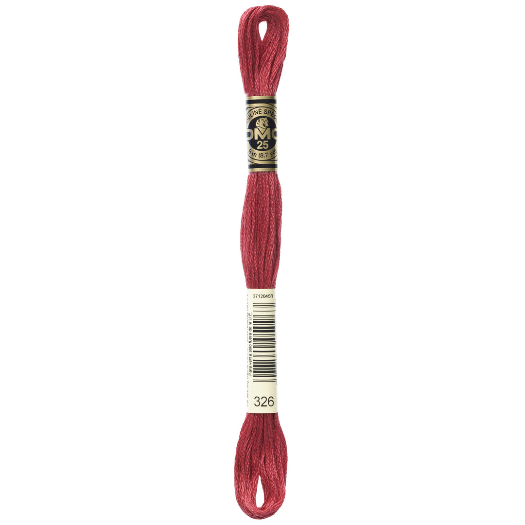 One skein of DMC Mouliné Stranded Cotton thread Colour code 326