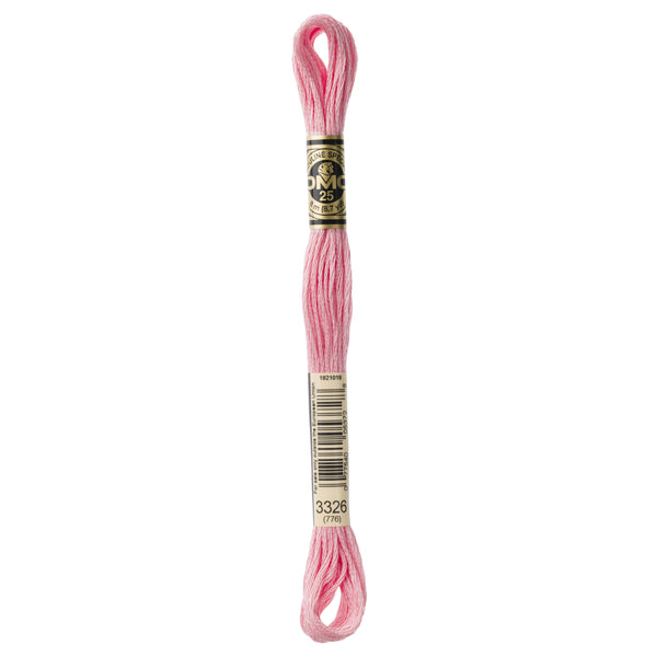 One skein of DMC Mouliné Stranded Cotton thread Colour code 3326