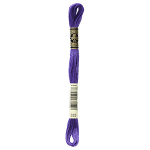 One skein of DMC Mouliné Stranded Cotton thread Colour code 333