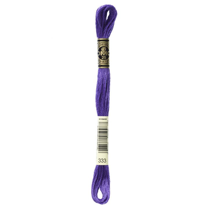 One skein of DMC Mouliné Stranded Cotton thread Colour code 333