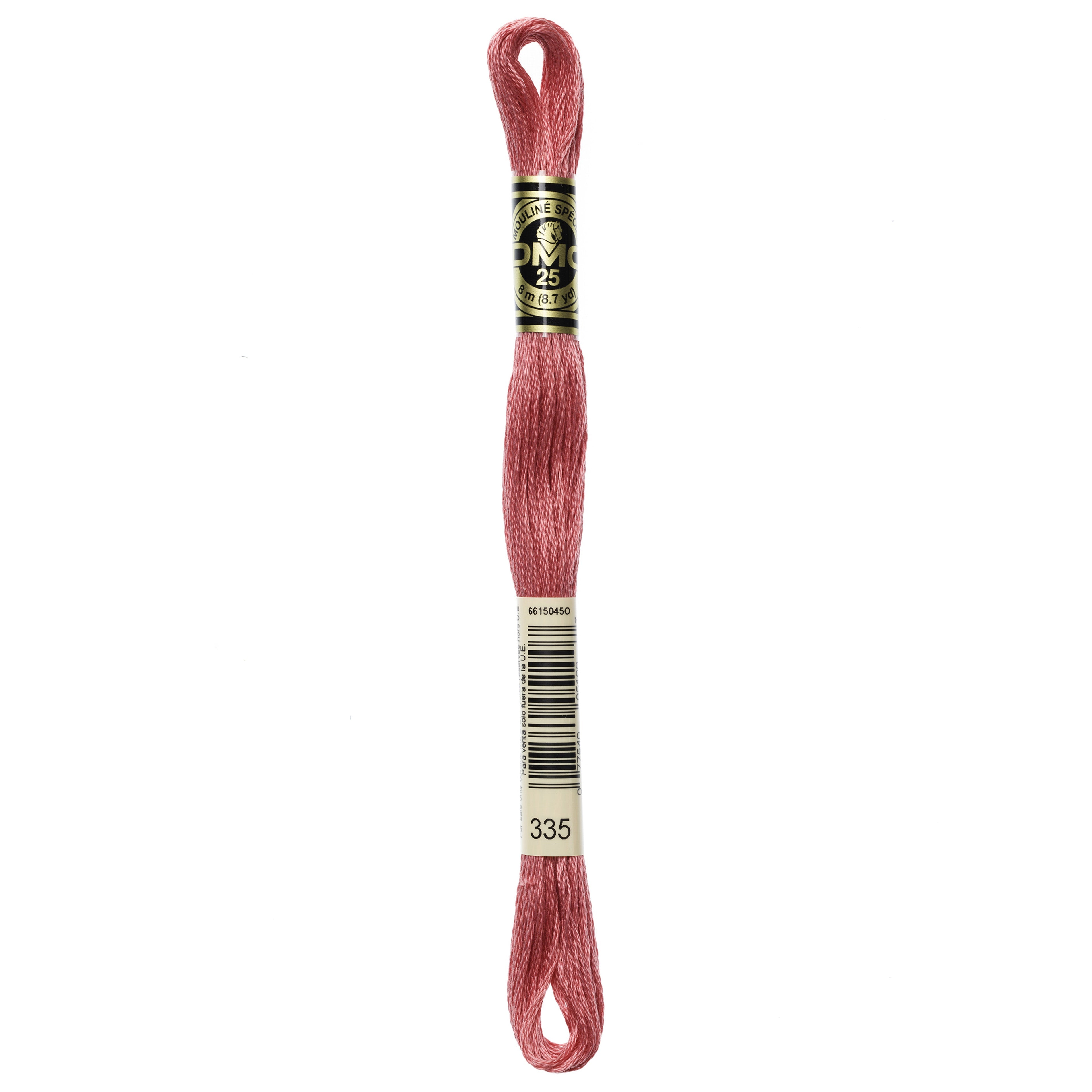 One skein of DMC Mouliné Stranded Cotton thread Colour code 335