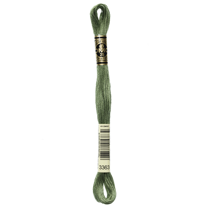 One skein of DMC Mouliné Stranded Cotton thread Colour code 3363