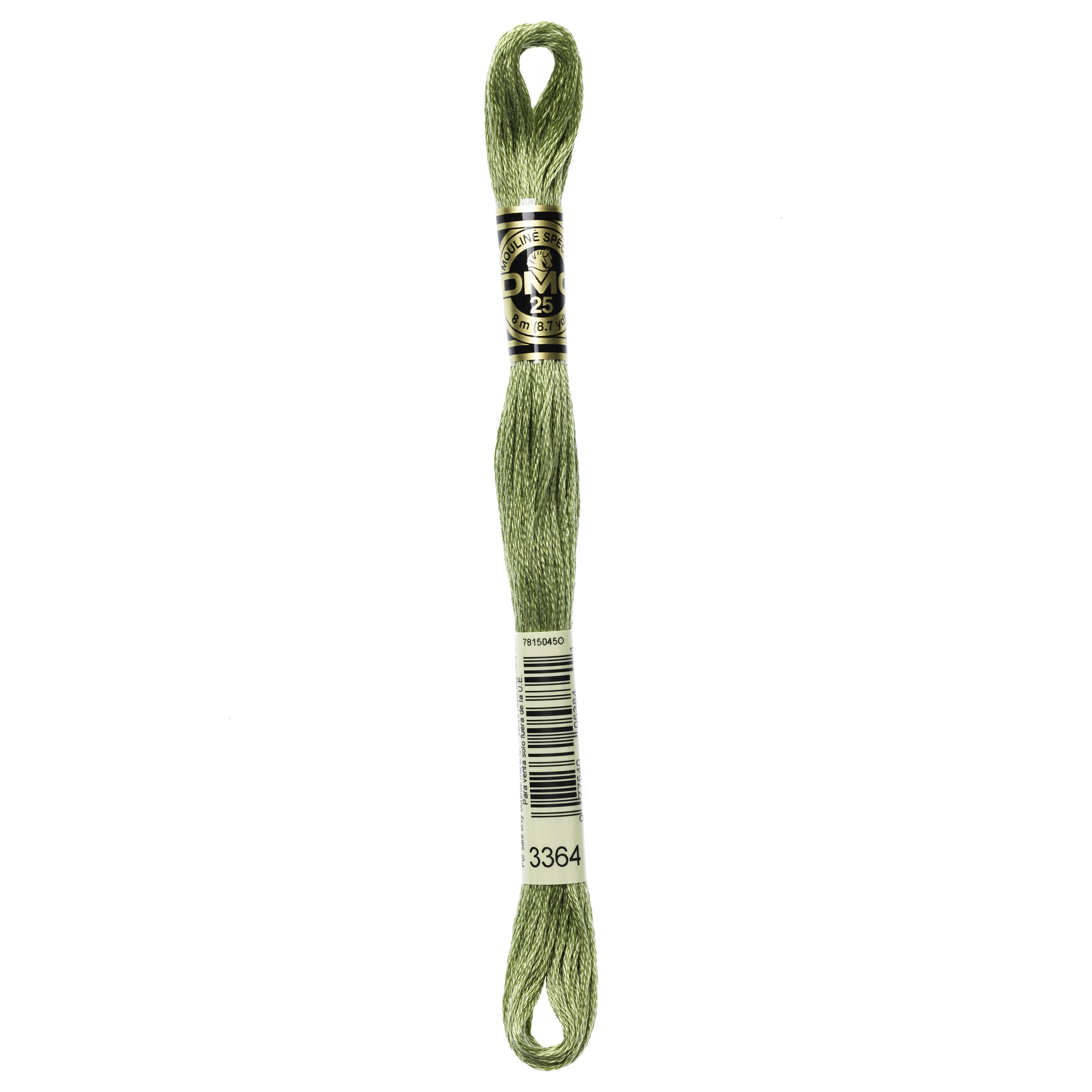 One skein of DMC Mouliné Stranded Cotton thread Colour code 3364