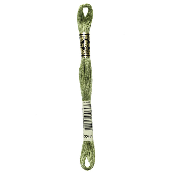 One skein of DMC Mouliné Stranded Cotton thread Colour code 3364
