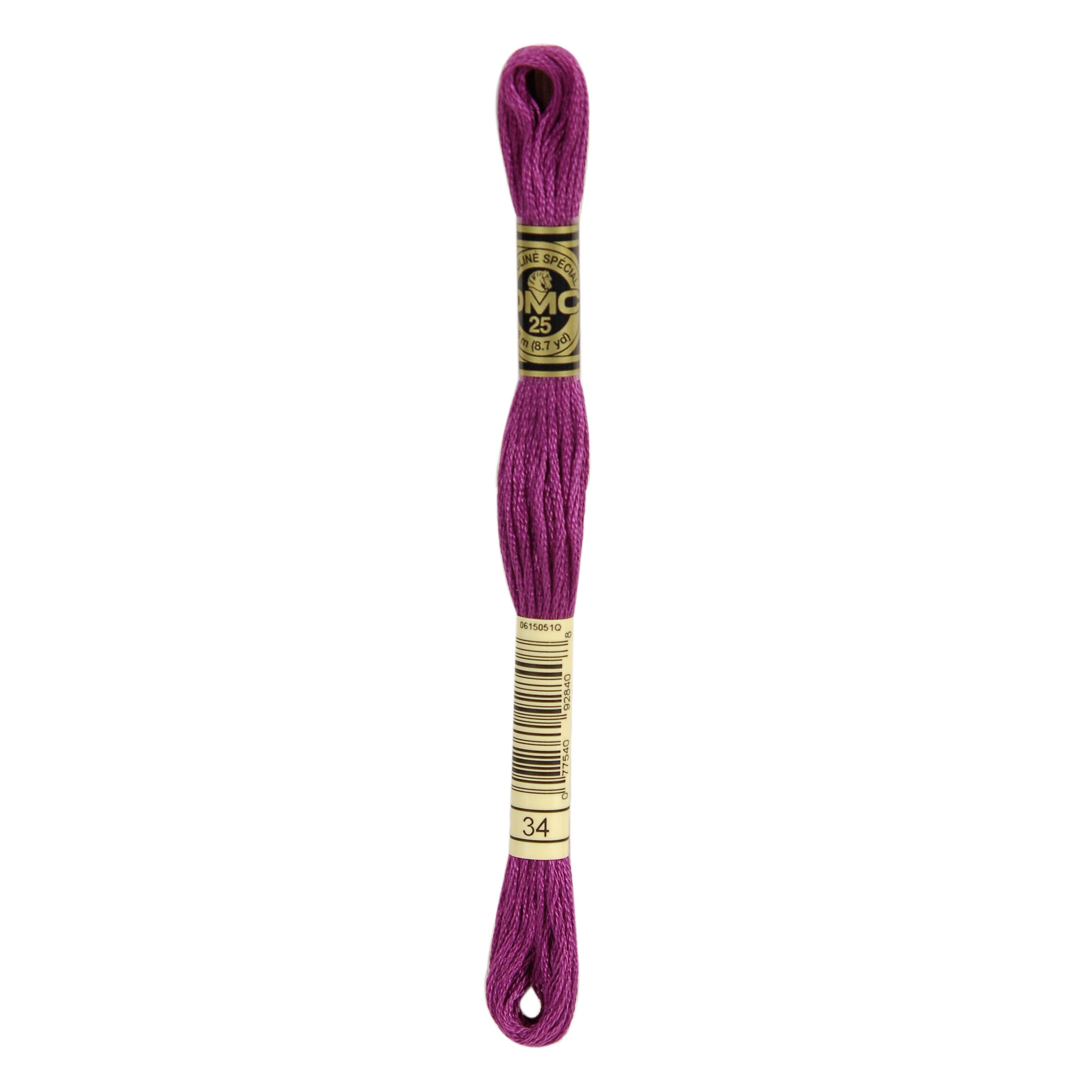 One skein of DMC Mouliné Stranded Cotton thread Colour code 34