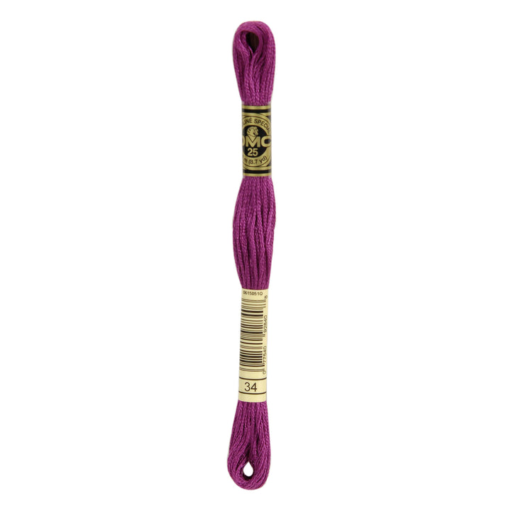 One skein of DMC Mouliné Stranded Cotton thread Colour code 34
