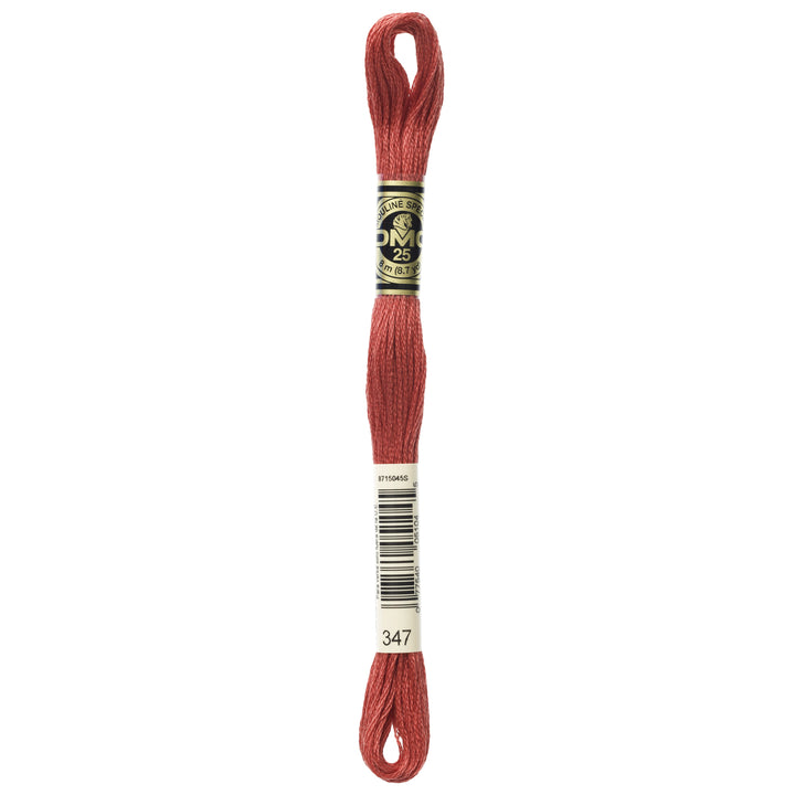 One skein of DMC Mouliné Stranded Cotton thread Colour code 347
