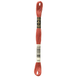 One skein of DMC Mouliné Stranded Cotton thread Colour code 350