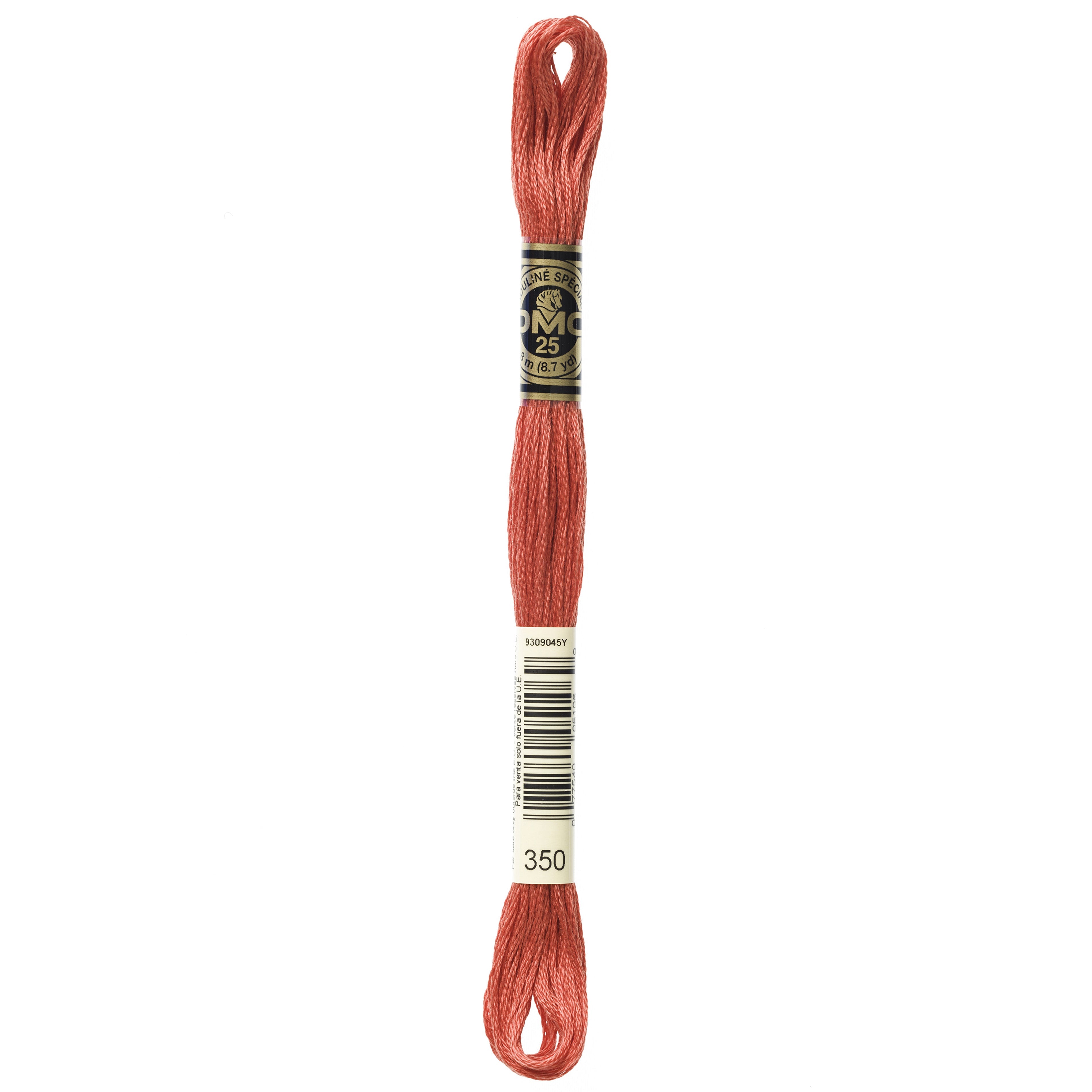One skein of DMC Mouliné Stranded Cotton thread Colour code 350